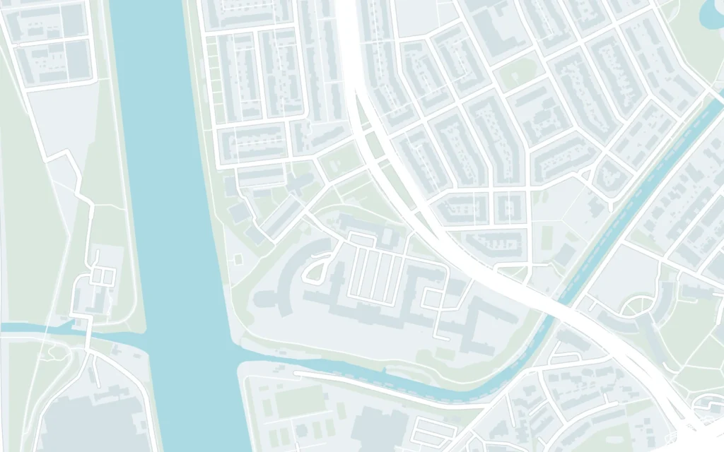 Kaart van de omgeving van het kantoor van Pingwin aan de Joseph Haydnlaan in Utrecht